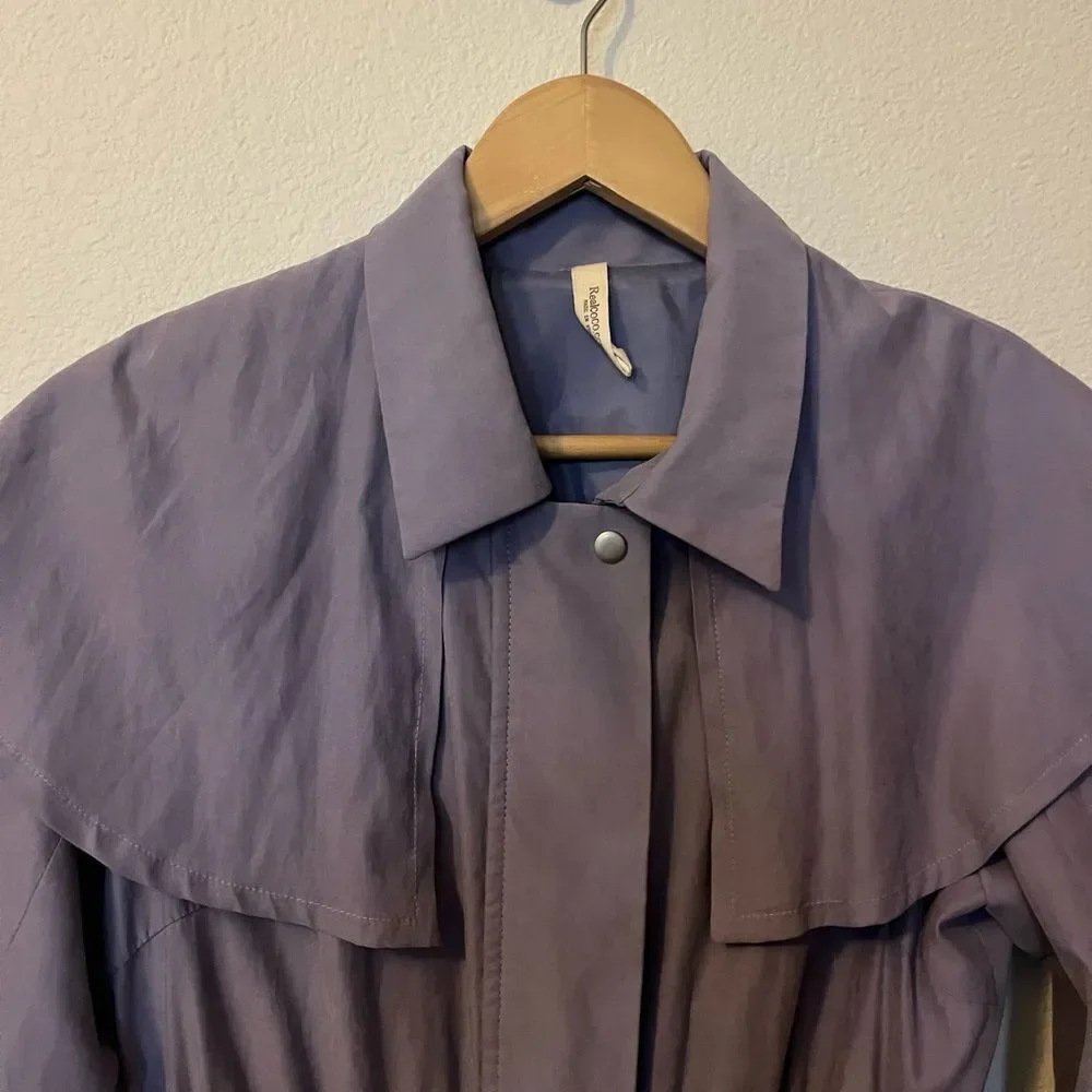 Real Coco Womens’ Cape Jacket Lightweight‎ SZ XS (Lilac Color)